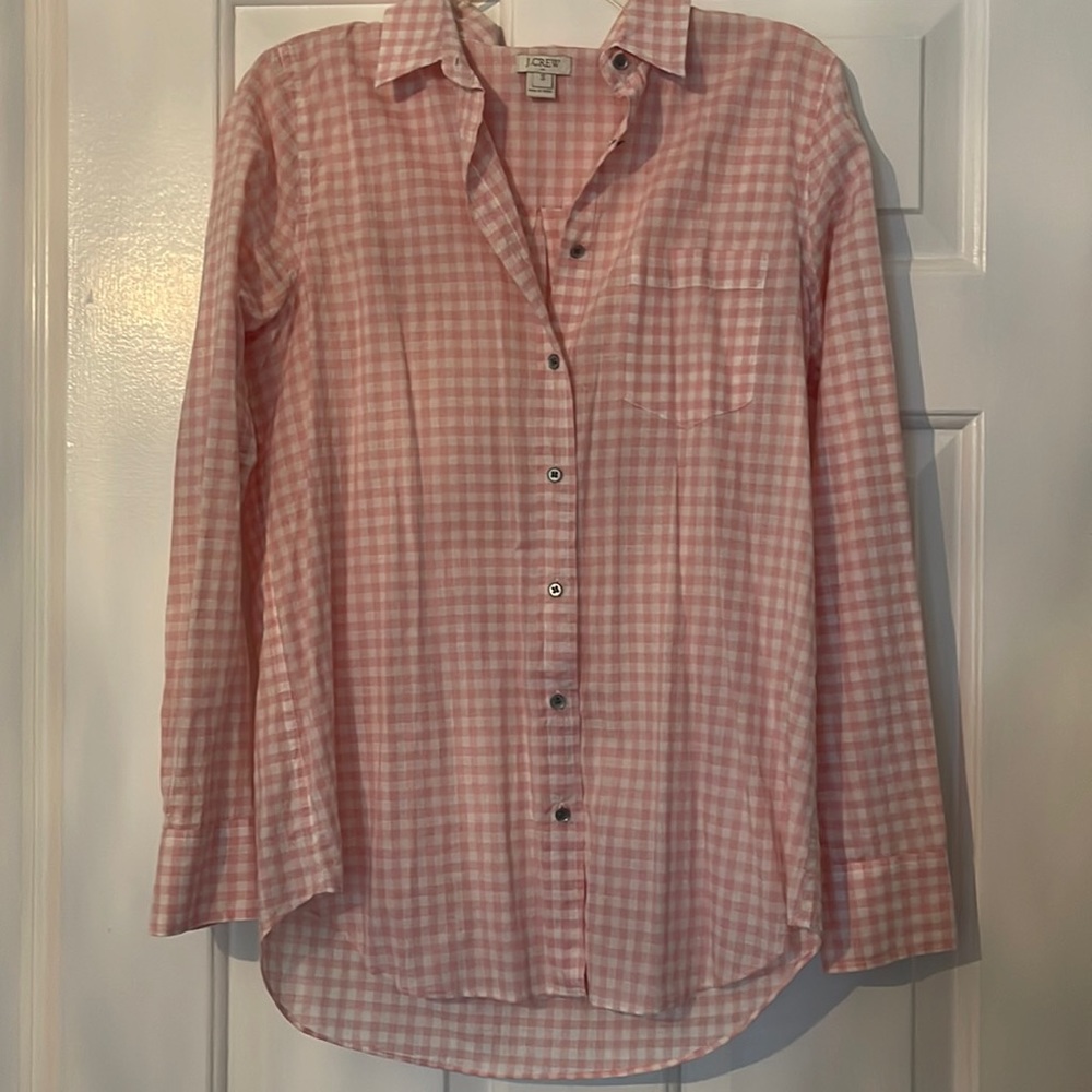Button down plaid shirt